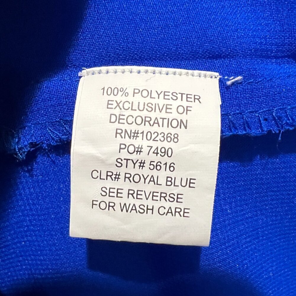 Club Z Collection Royal Blue beaded sheer cover up tunic, Size Medium - Picture 15 of 15